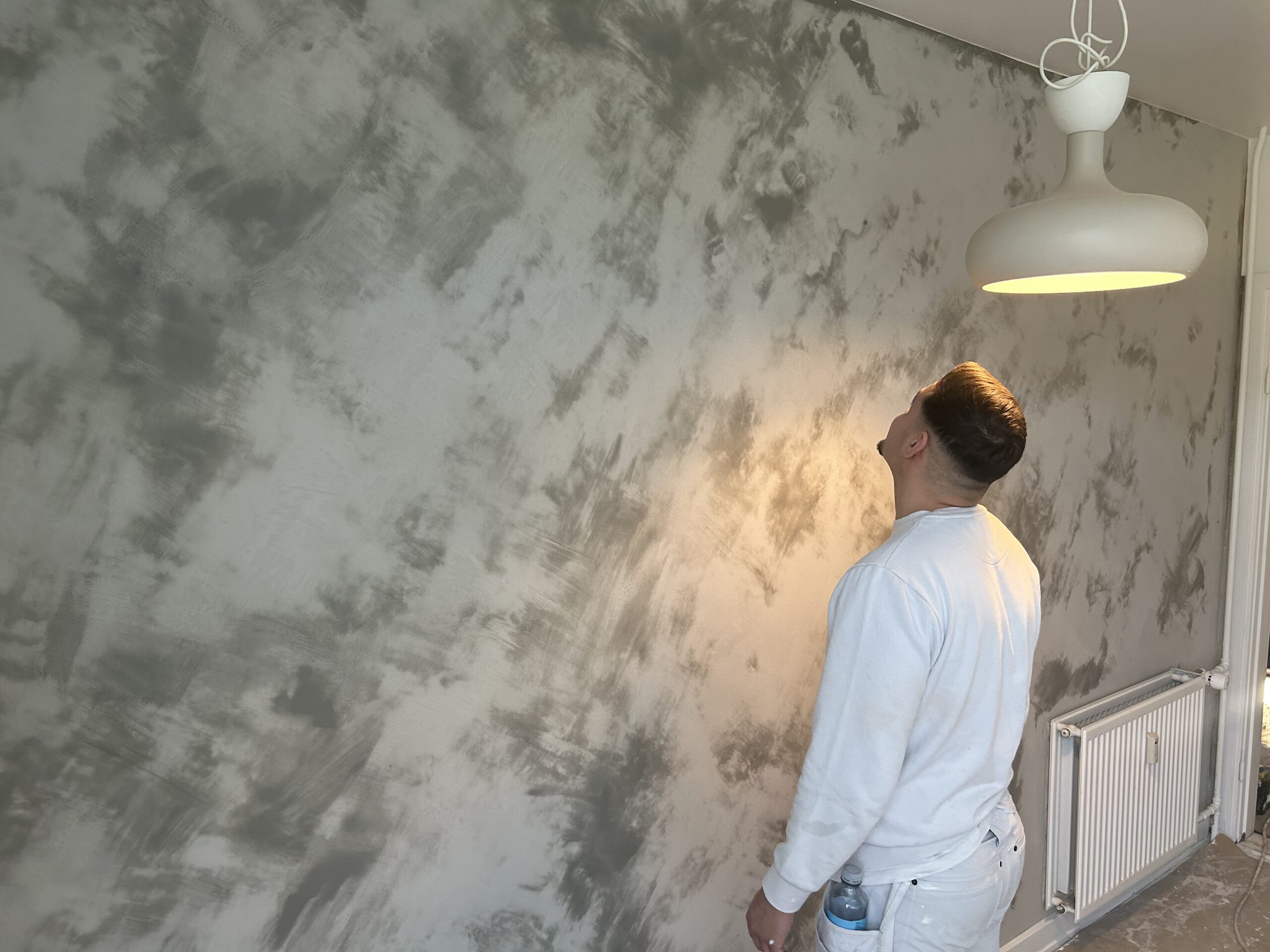 Maling af væg kalk på Amager