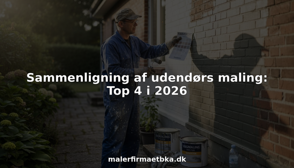 Maler vurderer og sammenligner udendørs maling til facader